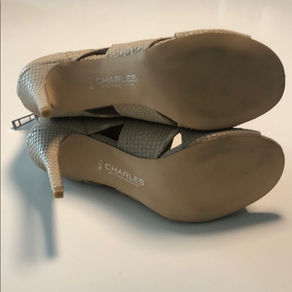 Faux Snakeskin Open Toes Heels- never worn!! - Picture 3 of 5